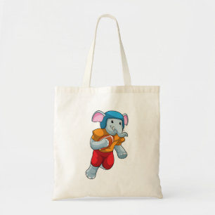 Elephant at Football Sports Tote Bag