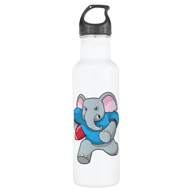 Elephant at Football with Equipment 710 Ml Water Bottle (Front)