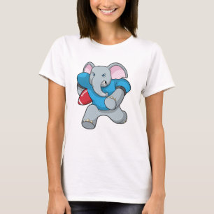 Elephant at Football with Equipment T-Shirt