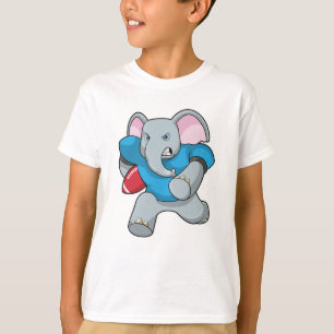 Elephant at Football with Equipment T-Shirt