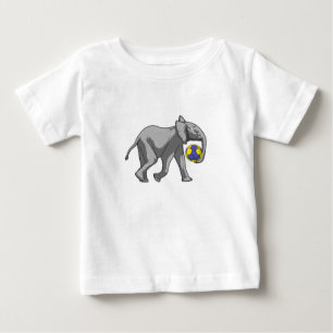 Elephant at Handball Sports Baby T-Shirt