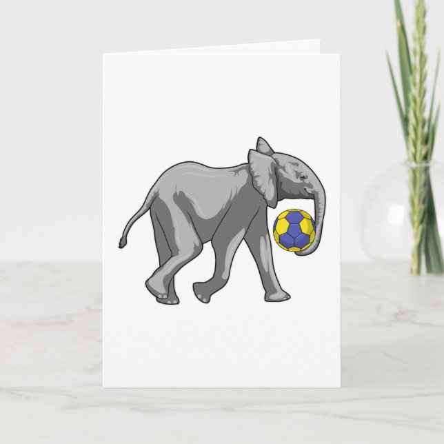 Elephant at Handball Sports Card (Front)