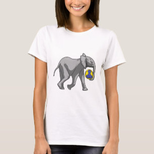 Elephant at Handball Sports T-Shirt
