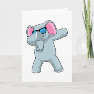 Elephant at Hip Hop Dance Dab Card