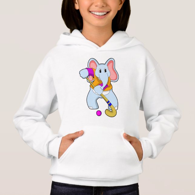Elephant at Hockey with Hockey bat (Front)