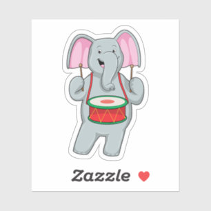 Elephant at Music with Drum