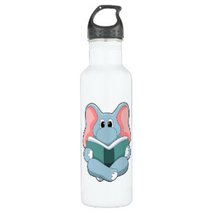 Elephant at Reading with Book 710 Ml Water Bottle