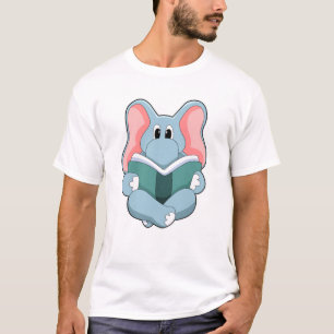Elephant at Reading with Book T-Shirt