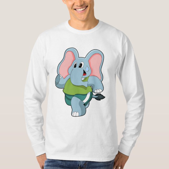 Elephant at Running T-Shirt (Front)