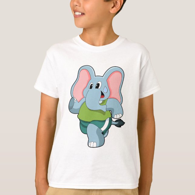 Elephant at Running T-Shirt (Front)