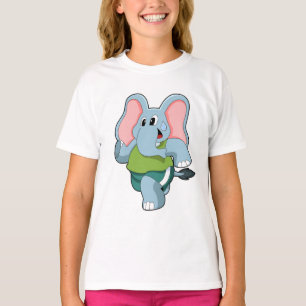 Elephant at Running T-Shirt