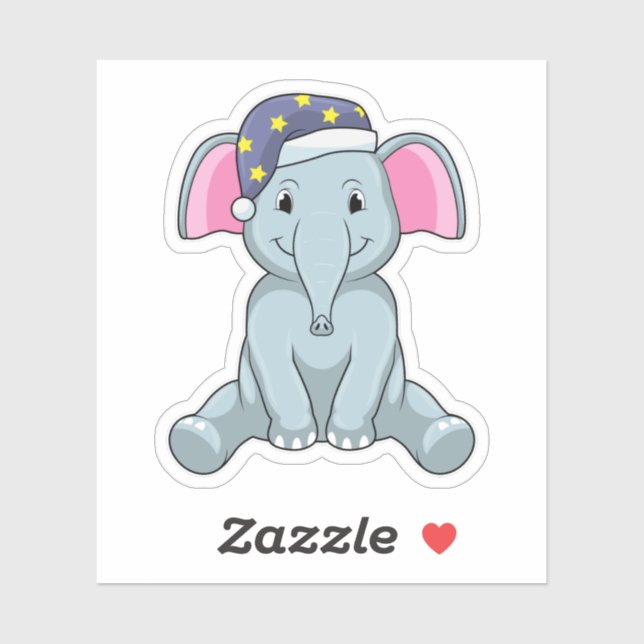 Elephant at Sleeping with Night cap (Sheet)