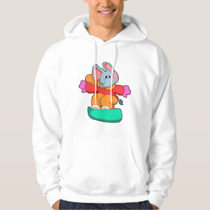 Elephant at Snowboarding with Snowboard Hoodie