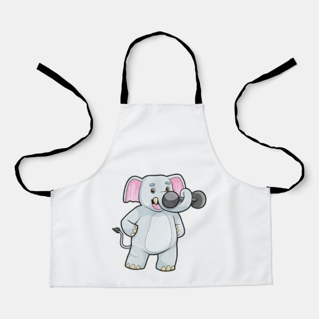 Elephant at Strenght training with Dumbbell Apron (Front)