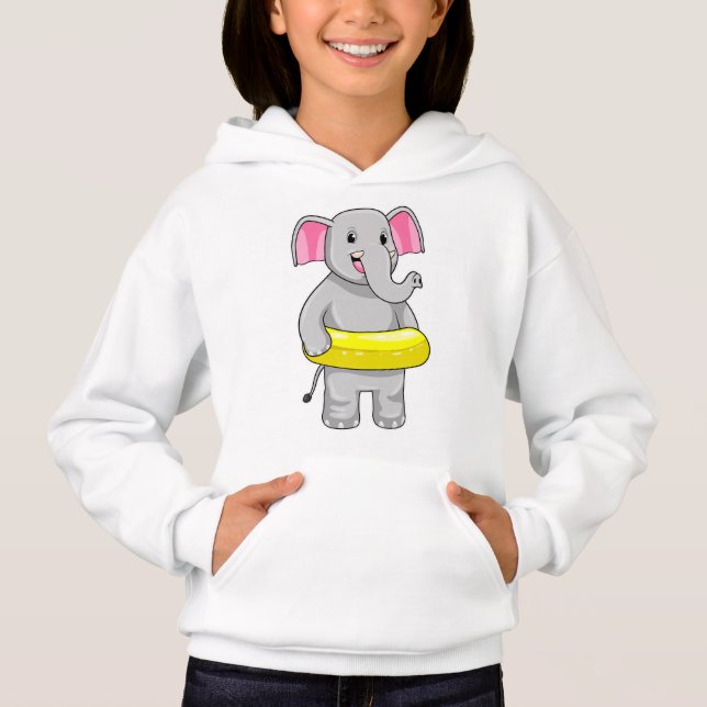 Elephant at Swimming with Lifebuoy (Front)