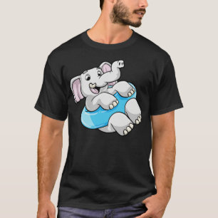 Elephant at Swimming with Swimming ring T-Shirt