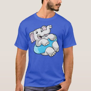 Elephant at Swimming with Swimming ring T-Shirt