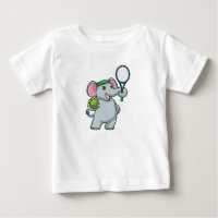 Elephant at Tennis with Tennis racket
