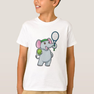 Elephant at Tennis with Tennis racket & Ball T-Shirt