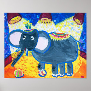 Elephant at the Circus Poster