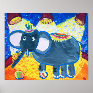 Elephant at the Circus Poster