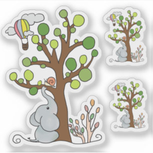 Elephant at tree sticker