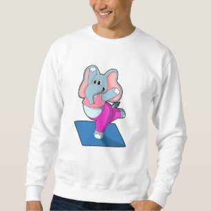 Elephant at Yoga Stretching exercises in Standing Sweatshirt