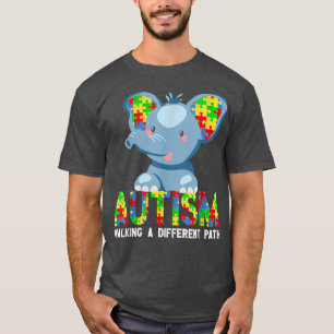 elephant autism walking a different path T-Shirt
