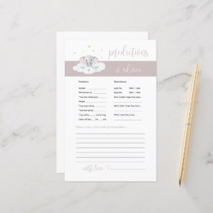 Elephant Baby Advice and Predictions Game Pink