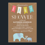 Elephant Baby | Baby Shower Invitation<br><div class="desc">Honour the mother-to-be with this pretty and modern Baby Shower invitation. Choose a die-cut shape or a textured paper for an even more luxurious invitation.</div>