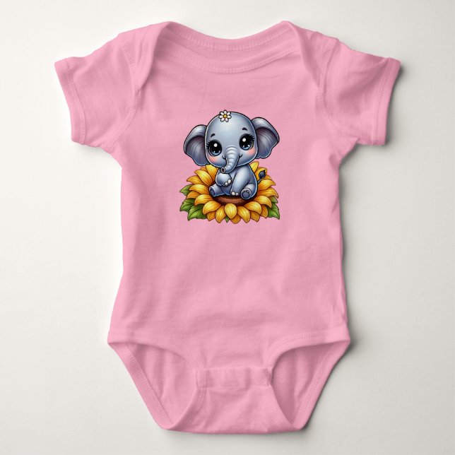 elephant baby bodysuit (Front)