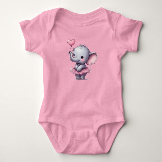 Elephant Baby Bodysuit (Front)