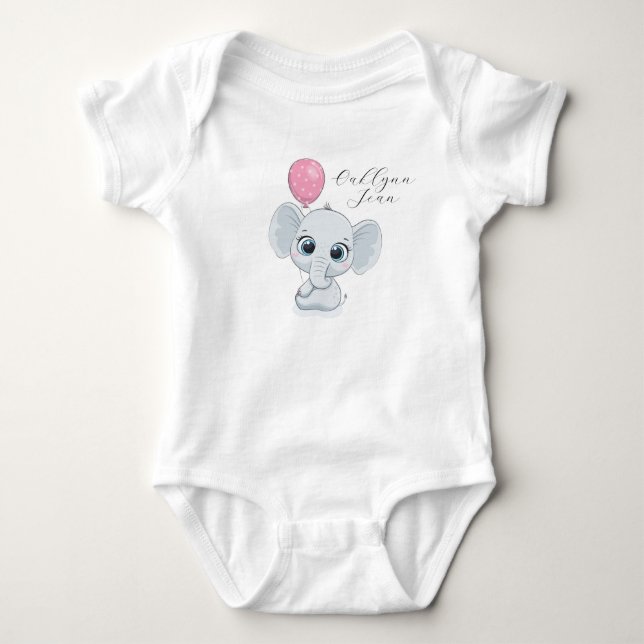 Elephant Baby Bodysuit (Front)