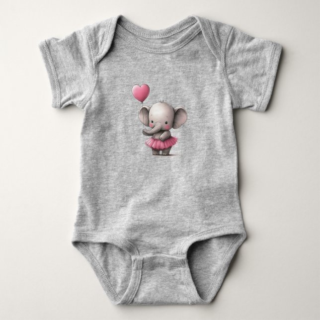 Elephant Baby Bodysuit (Front)