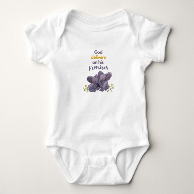 Elephant Baby Bodysuit (Front)