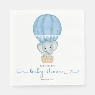 Elephant Baby Boy Shower Napkin