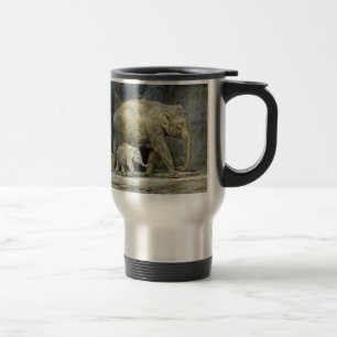 Elephant Baby Calf & Mum Travel Mug