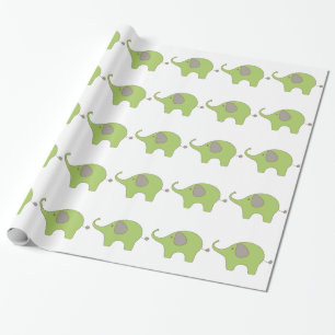 Elephant Baby Glossy Wrapping Paper, 2' x 6' Roll Wrapping Paper