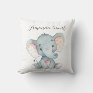 Elephant Baby Grey Cushion