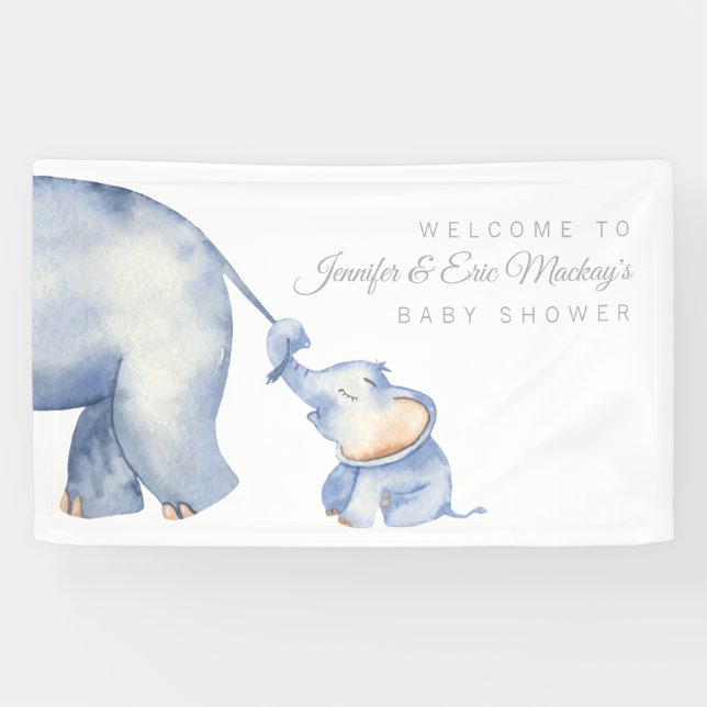 Elephant Baby Shower Banner (Horizontal)