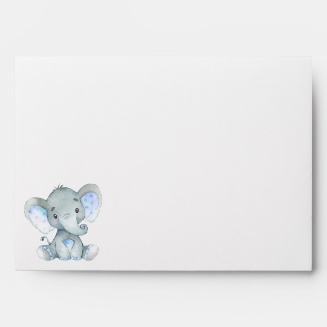 Elephant Baby Shower Envelopes (Front)