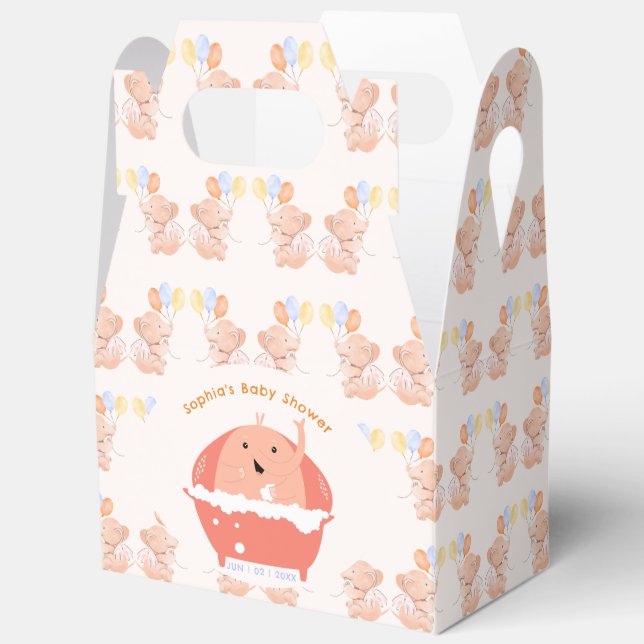 Elephant Baby Shower Favour Box (Open)