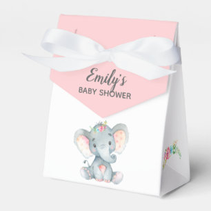 Elephant Baby Shower Favour Box (Girl)