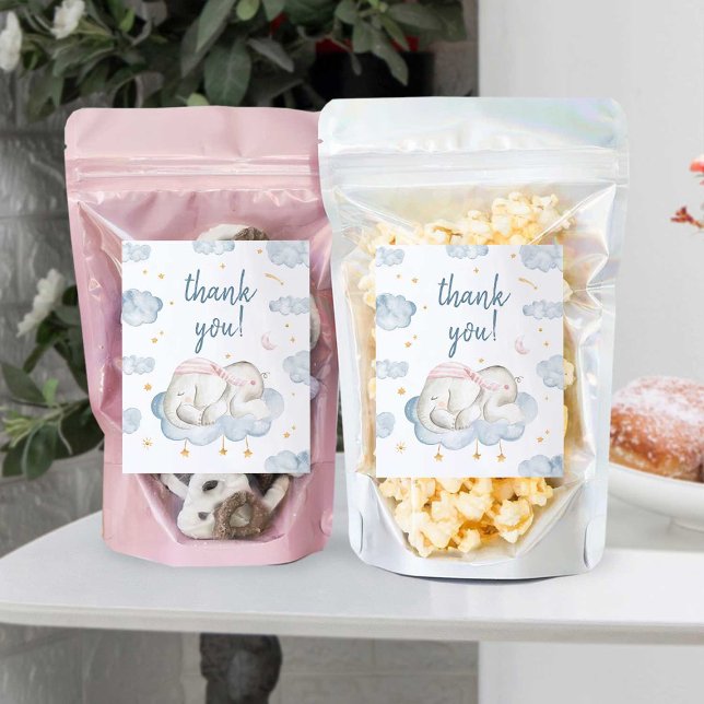 Elephant Baby Shower Food Snack Labels (Creator Uploaded)