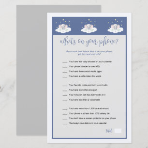 Elephant Baby Shower Game What's on Your Phone