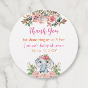 Elephant Baby Shower Gift Tags
