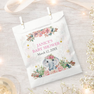 Elephant Baby Shower Gift Tags Favour Bags