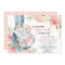 Elephant baby shower girl floral pink cream
