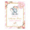 Elephant Baby Shower Girl Pink Welcome Poster Sign
