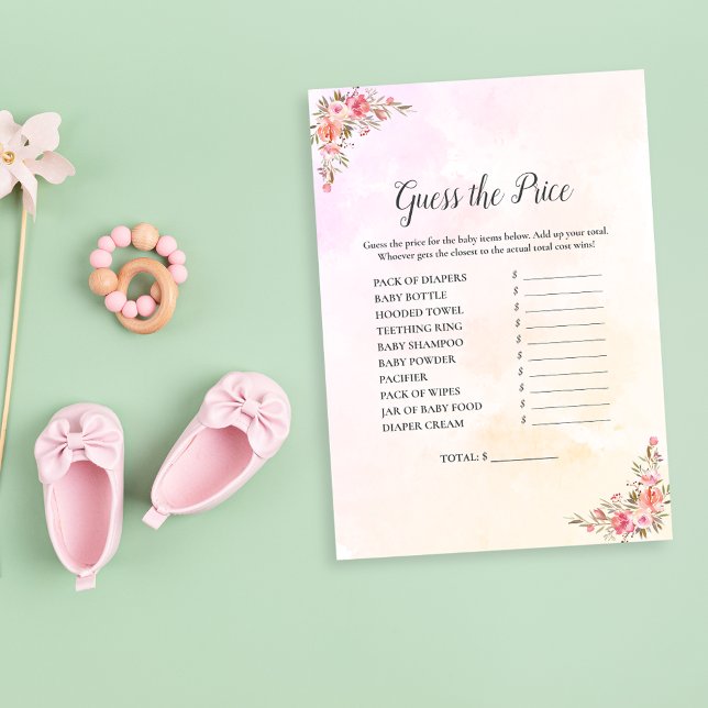 Elephant Baby Shower Guess The Price Invitation (Creator Uploaded)